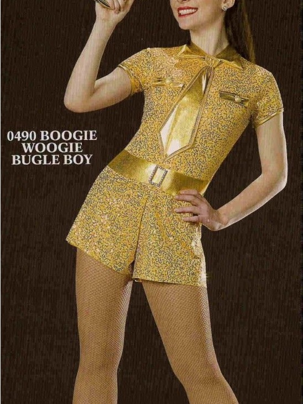 Gold Sequin Boogie Woogie Bugle Boy Dance Romper